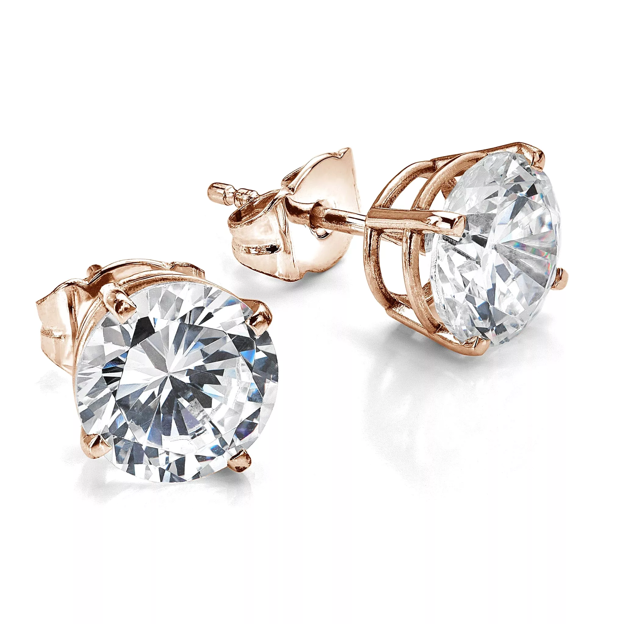 14K & 18K Diamond Stud Earrings Natural Earth Mined Diamonds