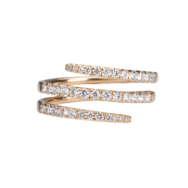 14K Gold and Diamond Wrap Around Ring