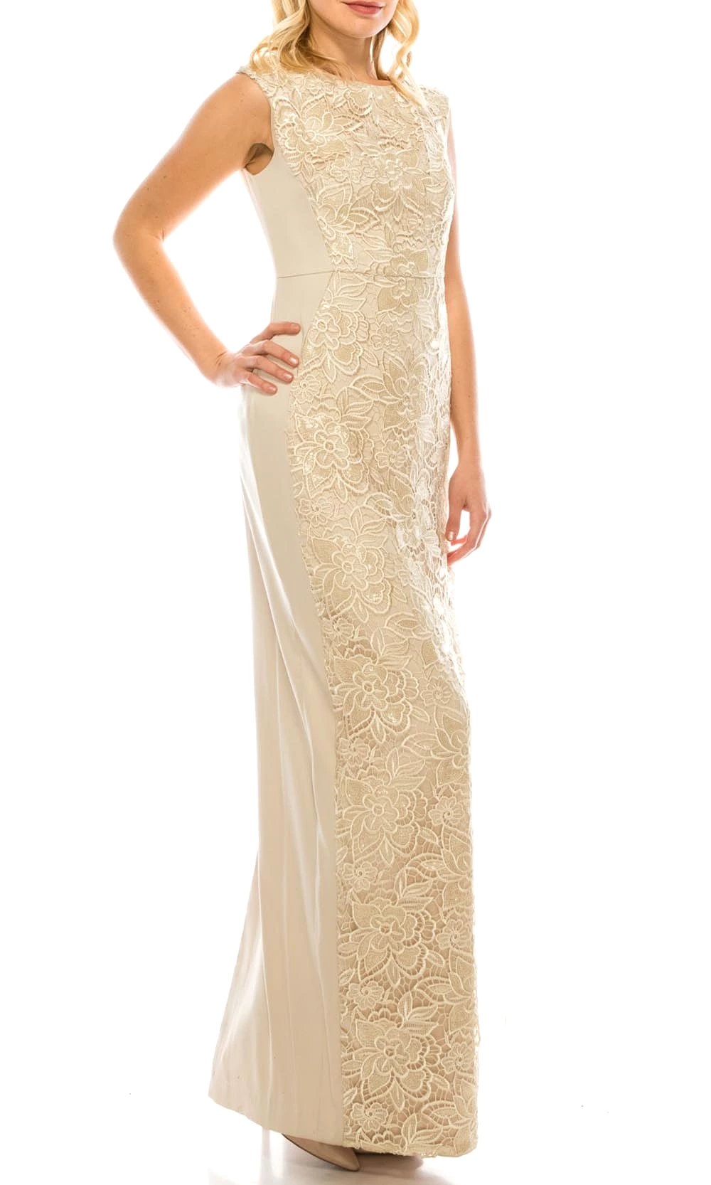 Adrianna Papell - AP1E200762 Embroidered Column Dress