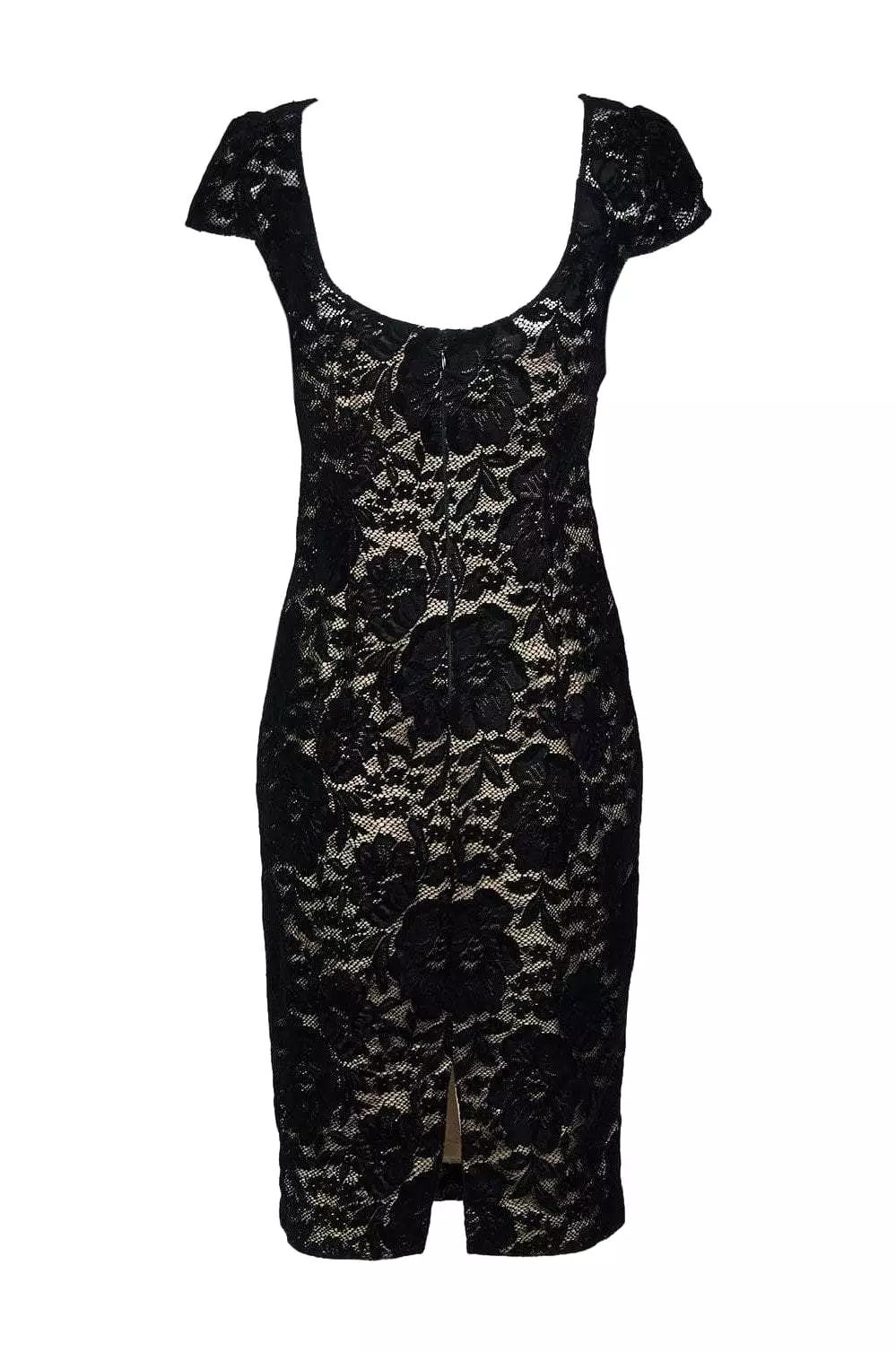 Adrianna Papell - AP1E204098 Floral Lace Cap Sleeve Sheath Dress