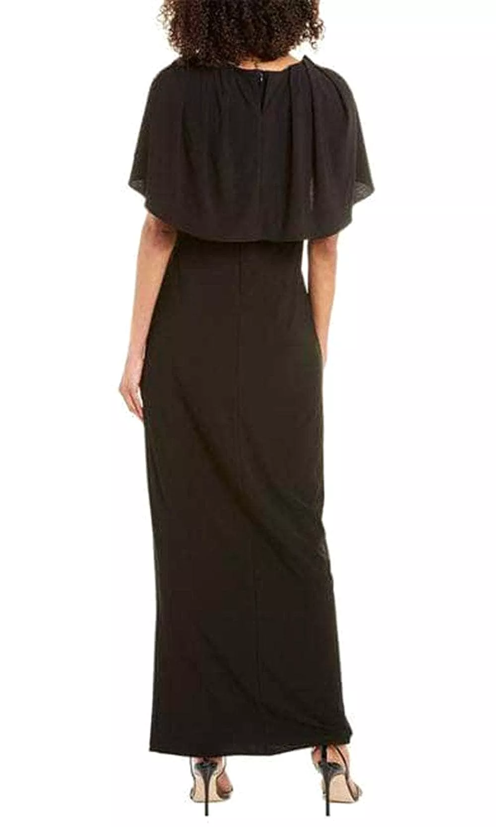 Adrianna Papell AP1E205551 - Chiffon Cape Sleeved Evening Dress