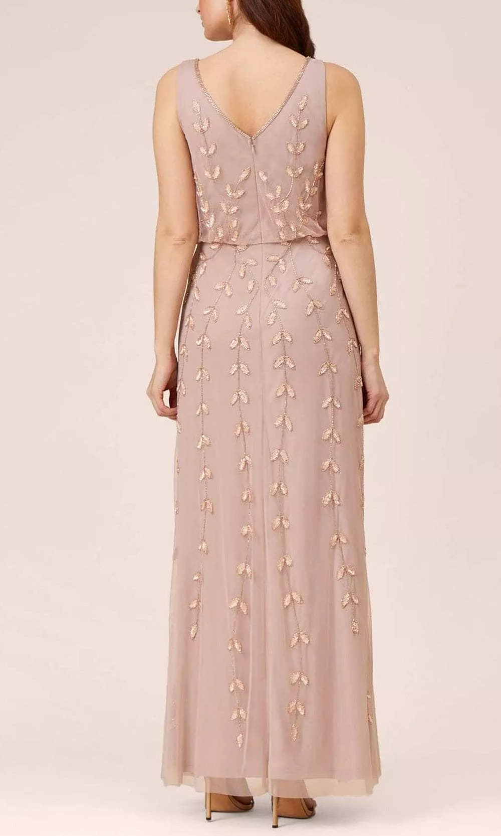 Adrianna Papell AP1E208913 - Embroidered Sheath Long Dress