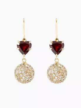 Amore Diamond Ball Earrings