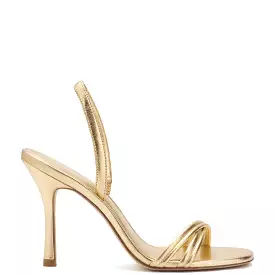 Annie Sandal In Gold Metallic Leather