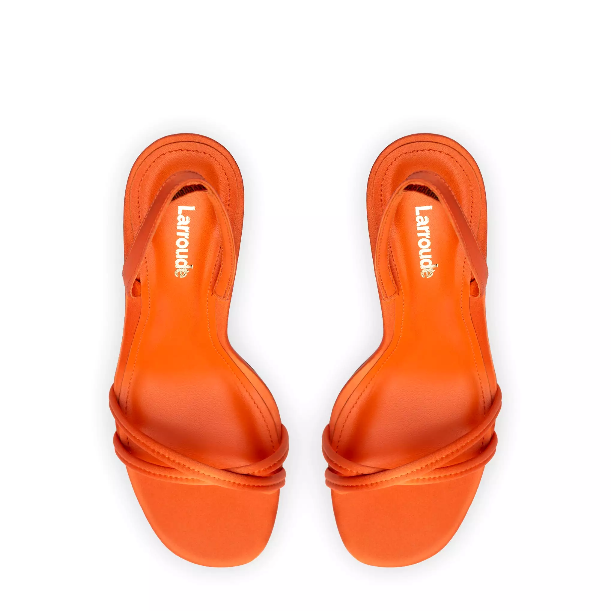 Annie Sandal In Orange Satin