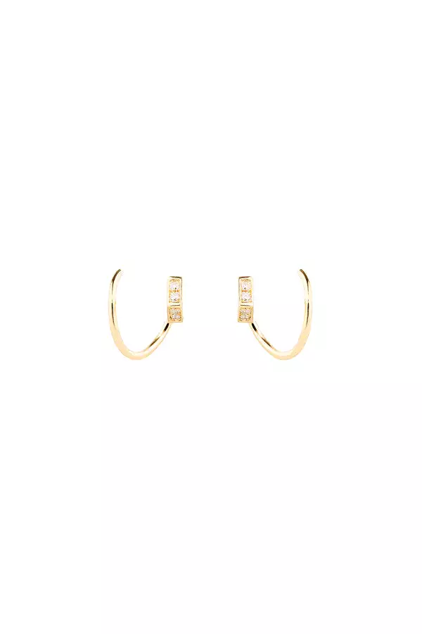 Ari Diamond Twirl, 18k Gold