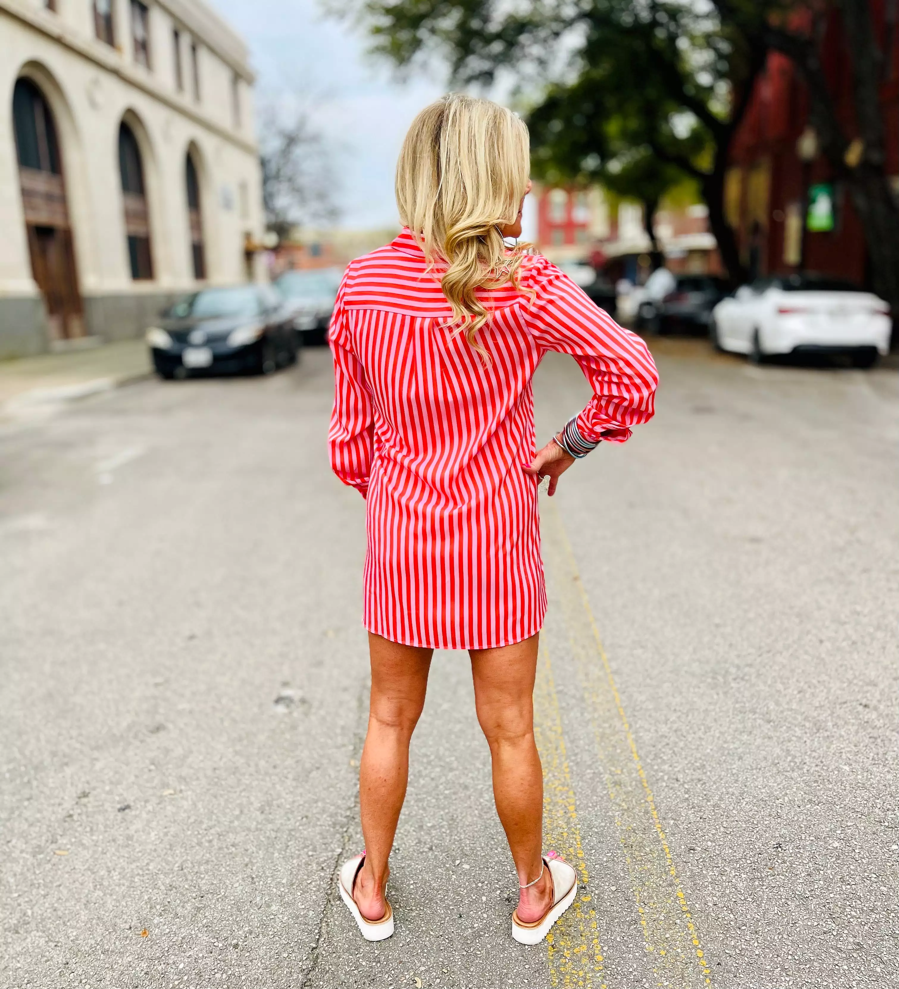 Beau Shirt Dress in Sun Glow