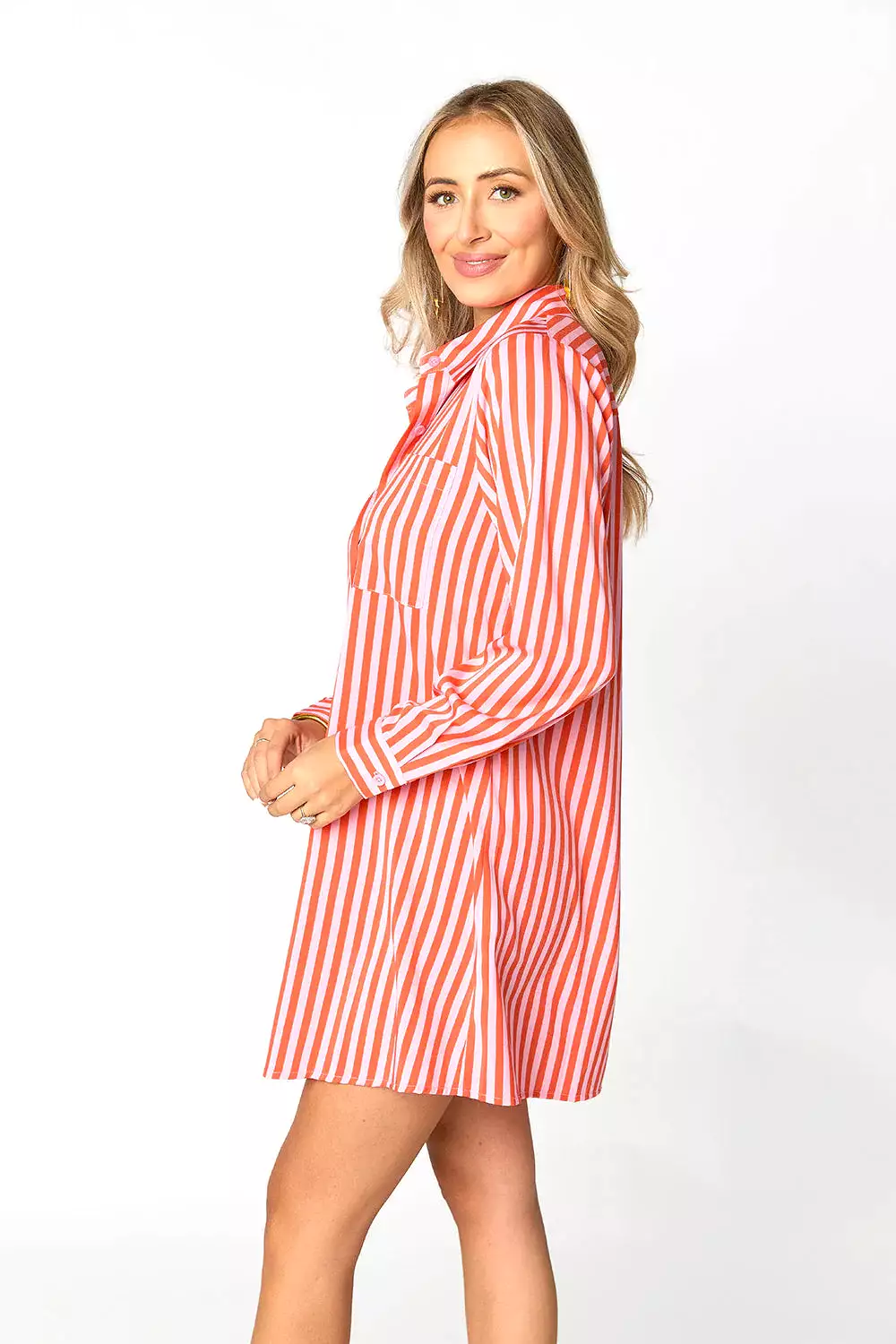 Beau Shirt Dress in Sun Glow