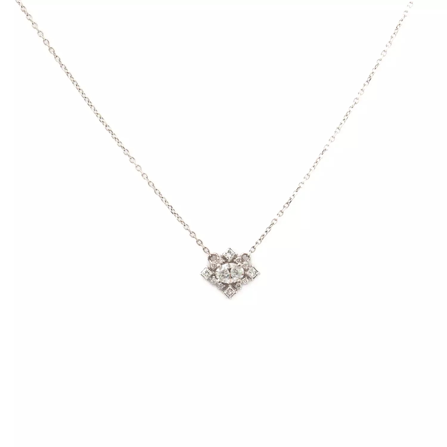 Belle Oval Diamond Necklace