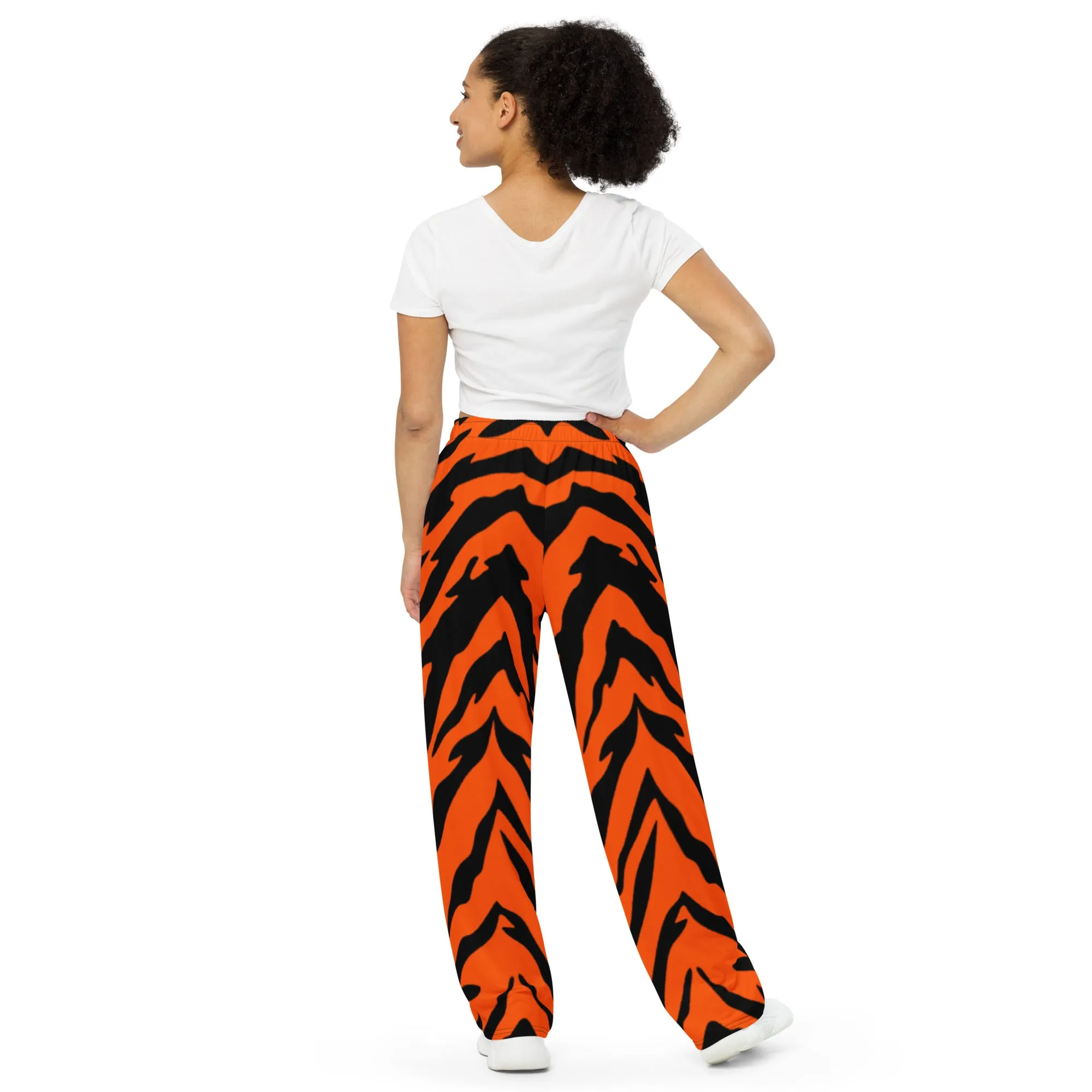 Bengal Tiger Stripe Unisex Wide-Leg Pants