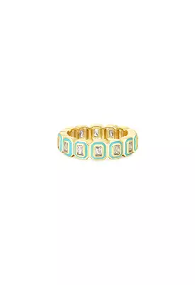 Bezel Ballier Ring-Turquoise