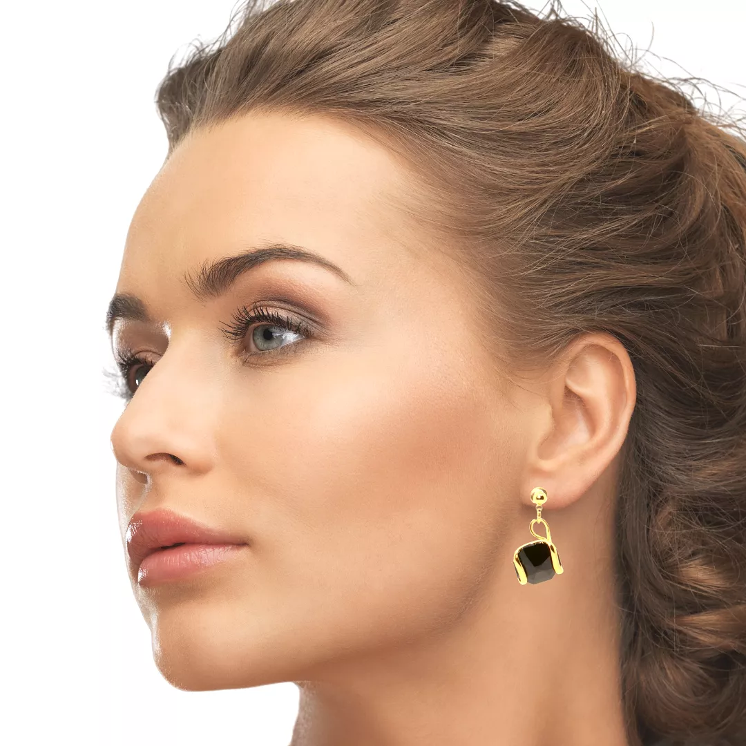 BLACK SMALL EARRINGS