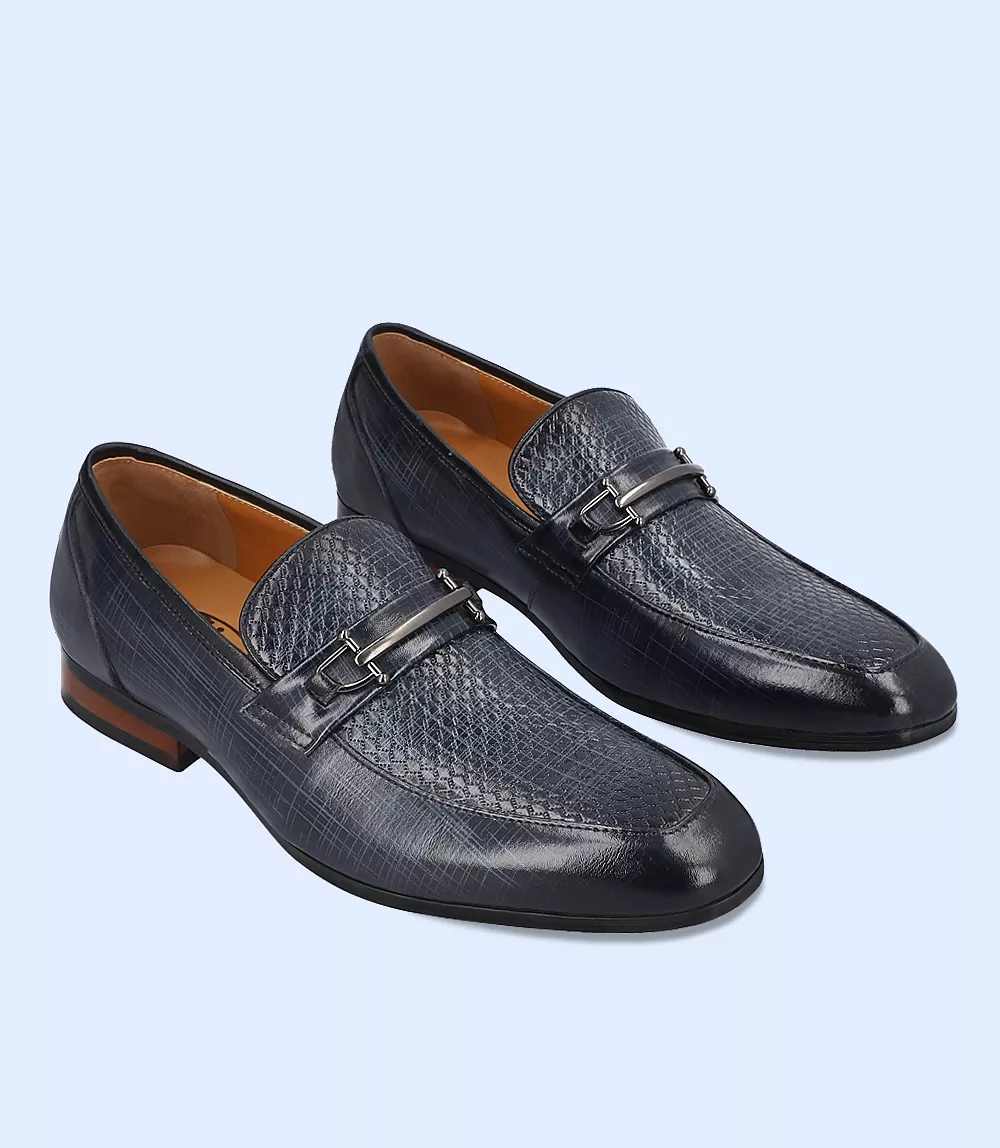 BM4157-NAVY-Men Formal Slip-on's