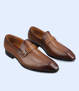 BM5077-KHAKI-Men Formal Slip-on's