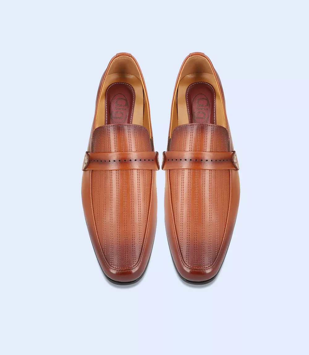 BM5083-BROWN-Men Formal Slip-on's