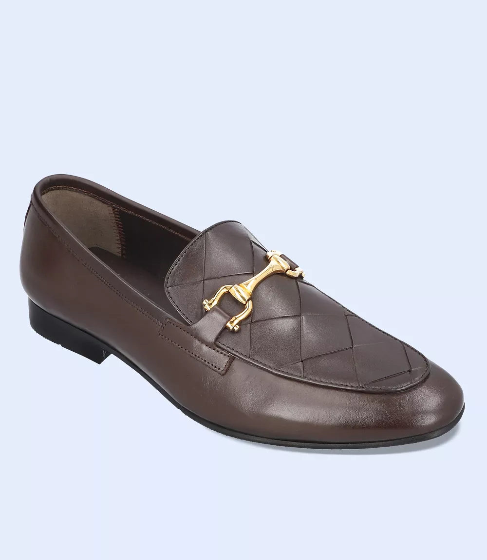 BM5186-BROWN-Men Formal Slip-on's