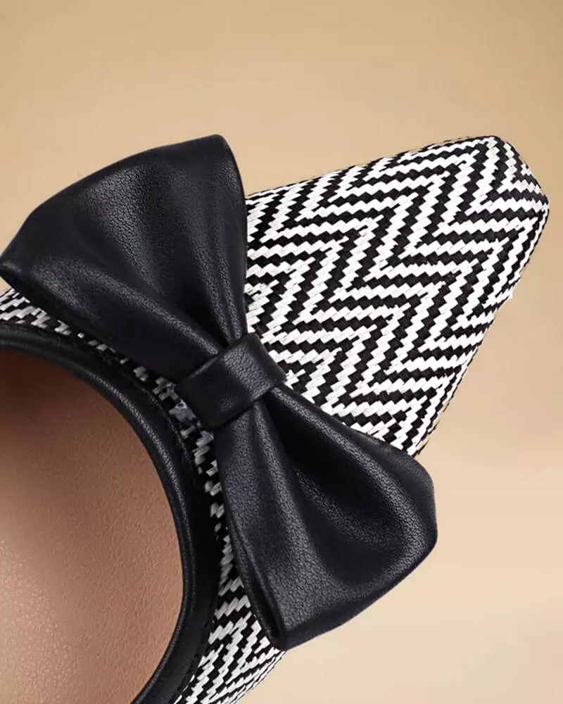 Bow Stiletto High Heel Mules