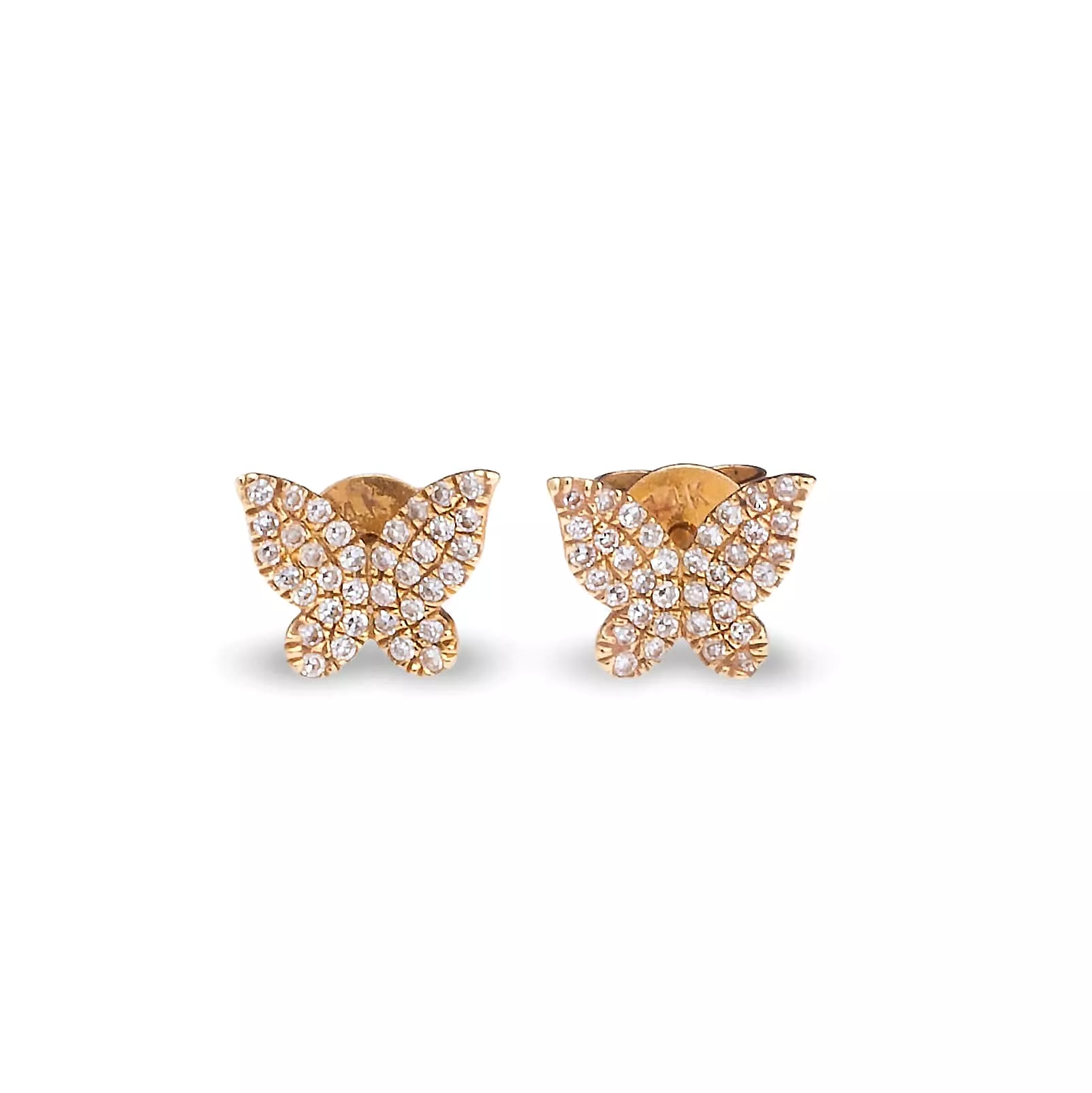 Butterfly Diamond Stud Earrings