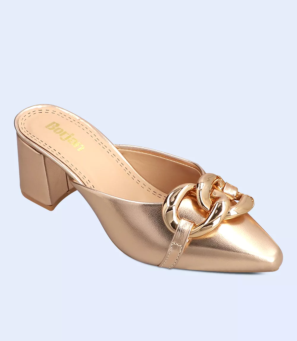 BW8368-CHAMPAGNE-Women Formal Mules