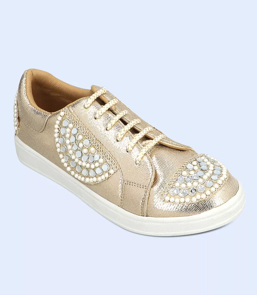 BW9266-GOLDEN-Women Sports Shoes