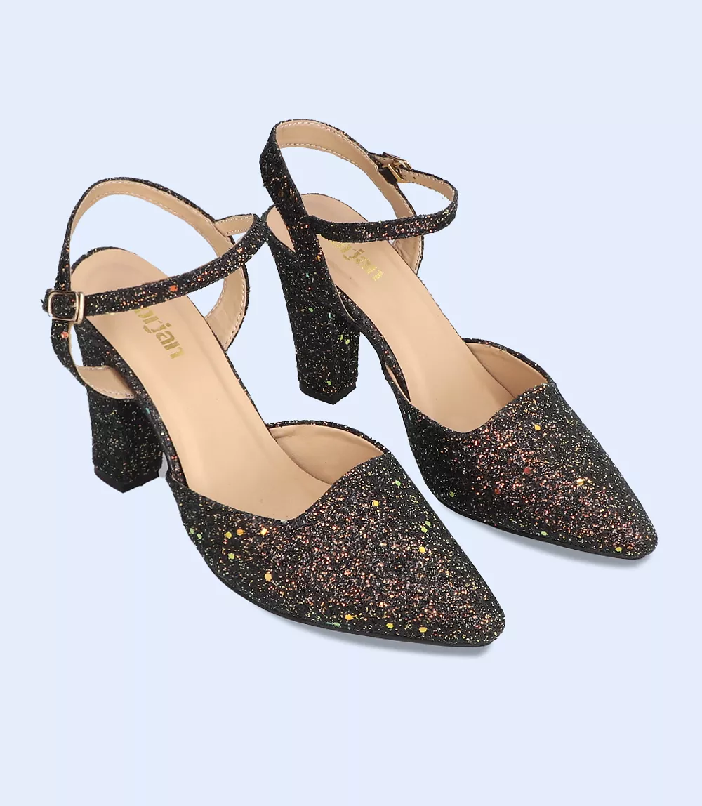 BW9537-BLACK-Women Formal Court Shoes