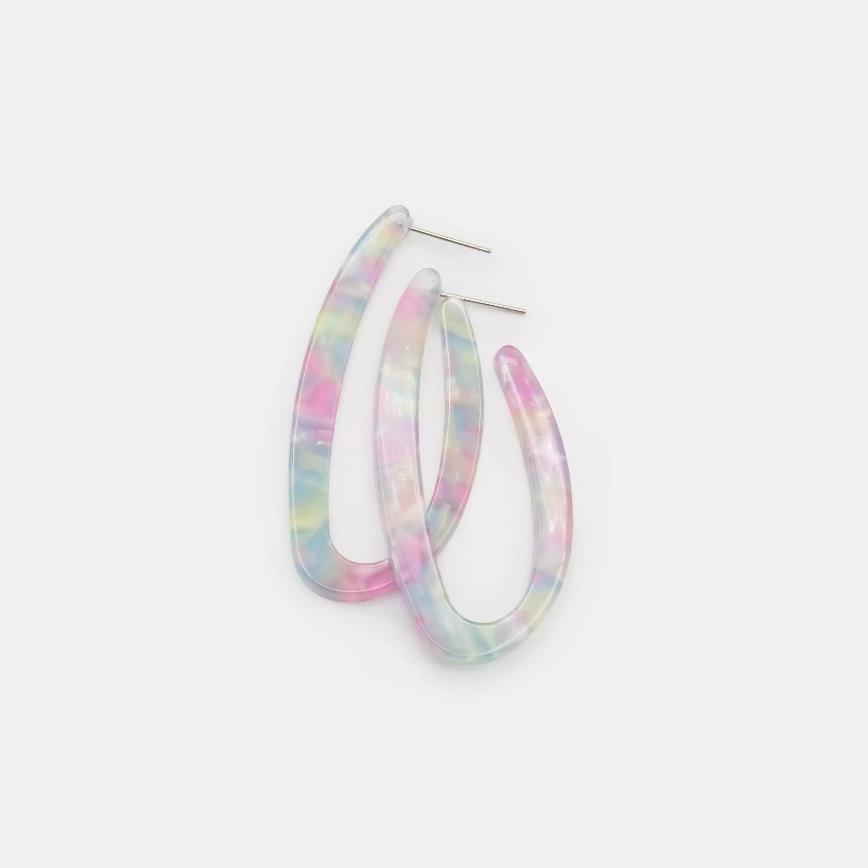 Caracol Oval Resin Earrings - 2555