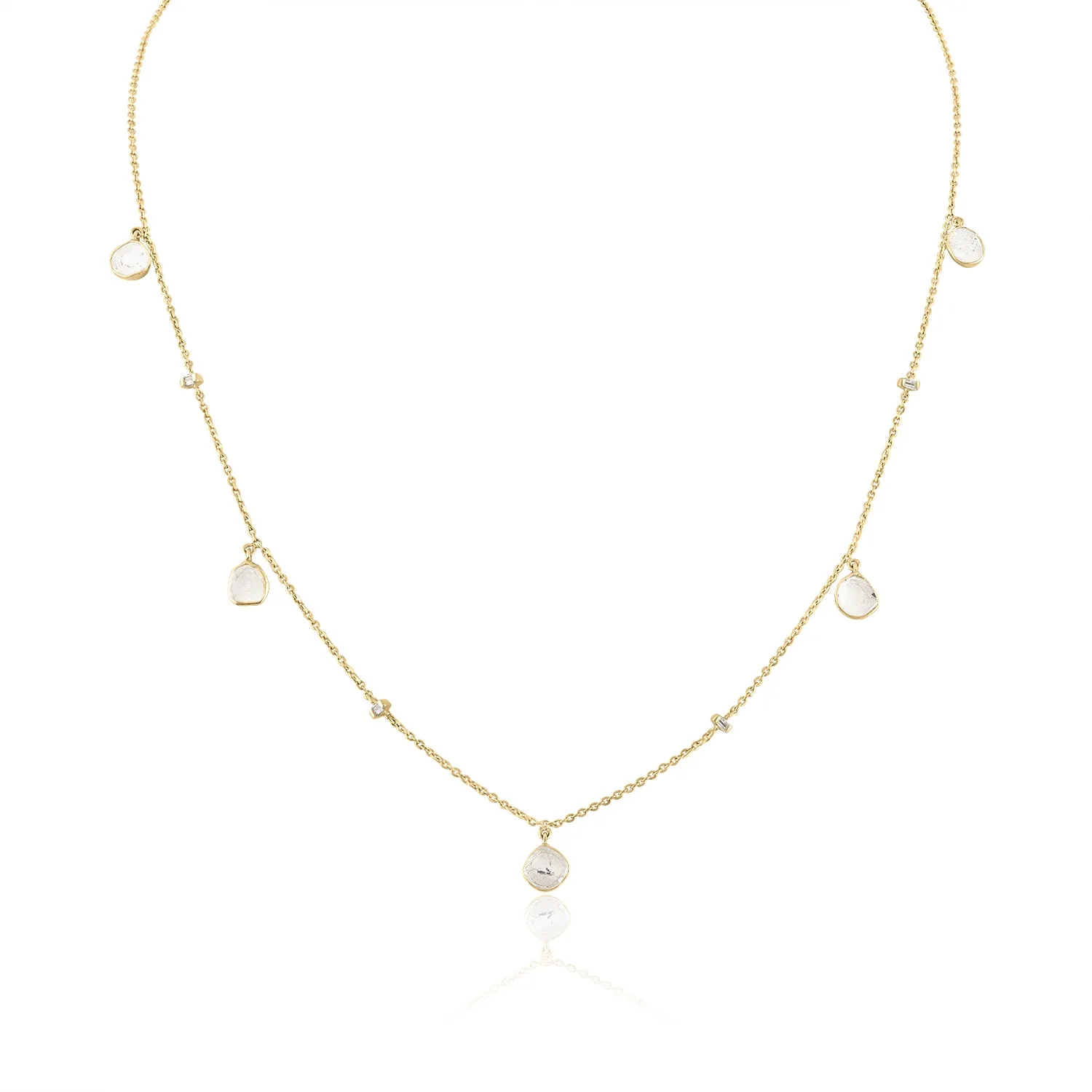 CLARA DIAMOND SLICE LAYERING NECKLACE