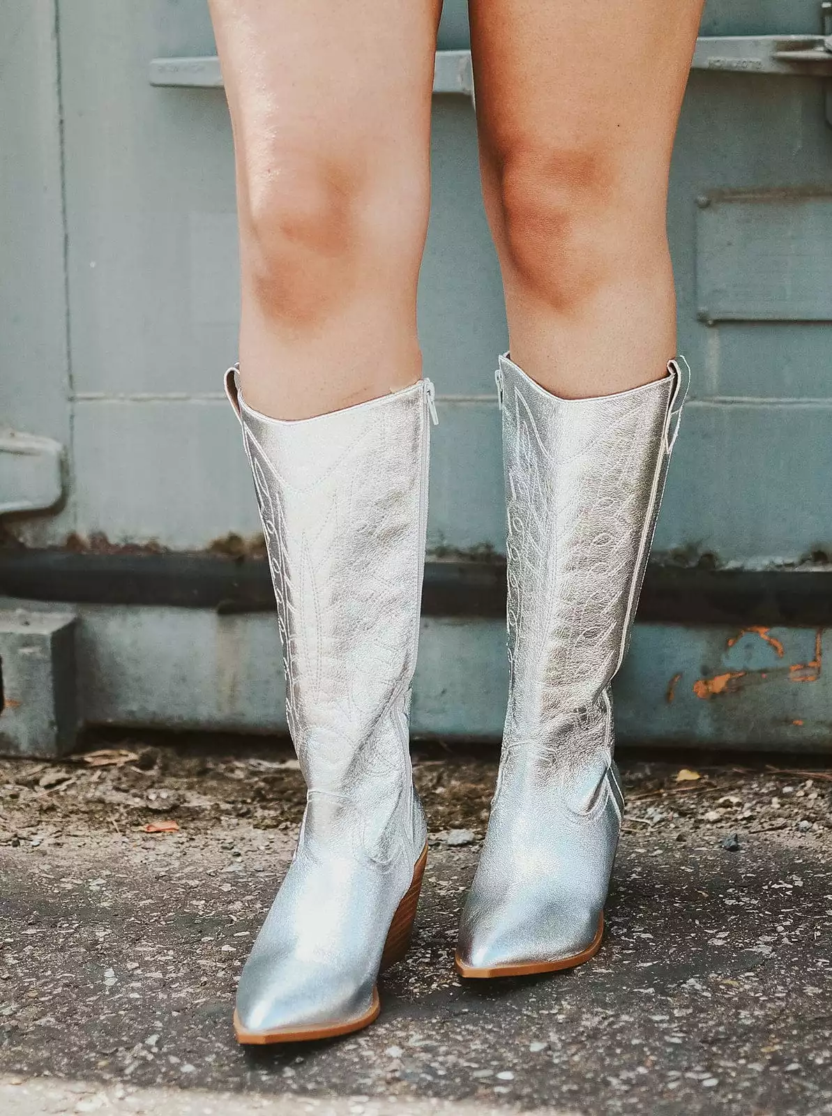 Corkys Silver Metallic Cowgirl Boots