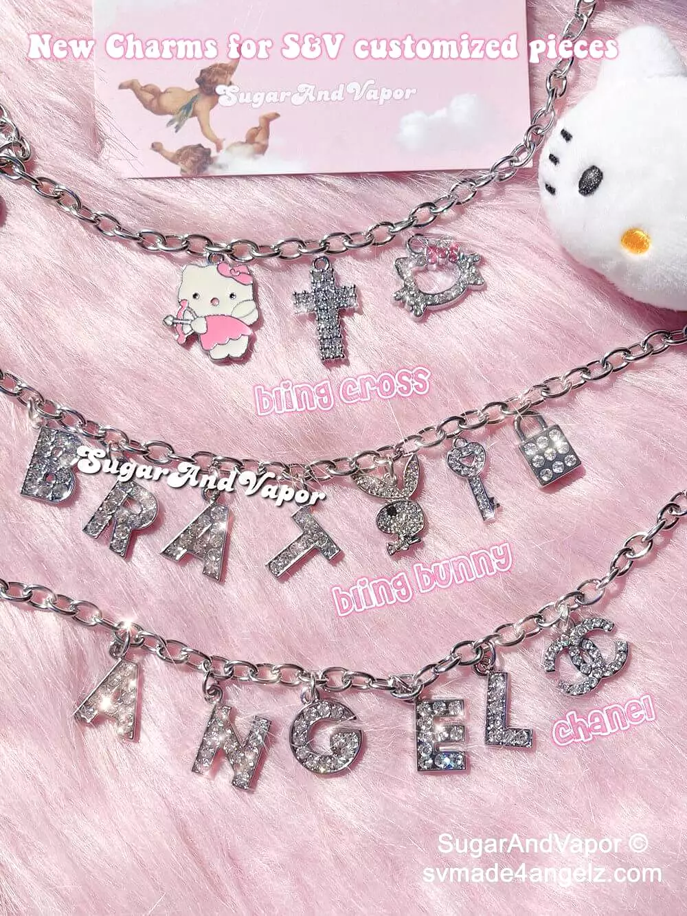 Custom Name Rhinestone Letters Choker Necklace