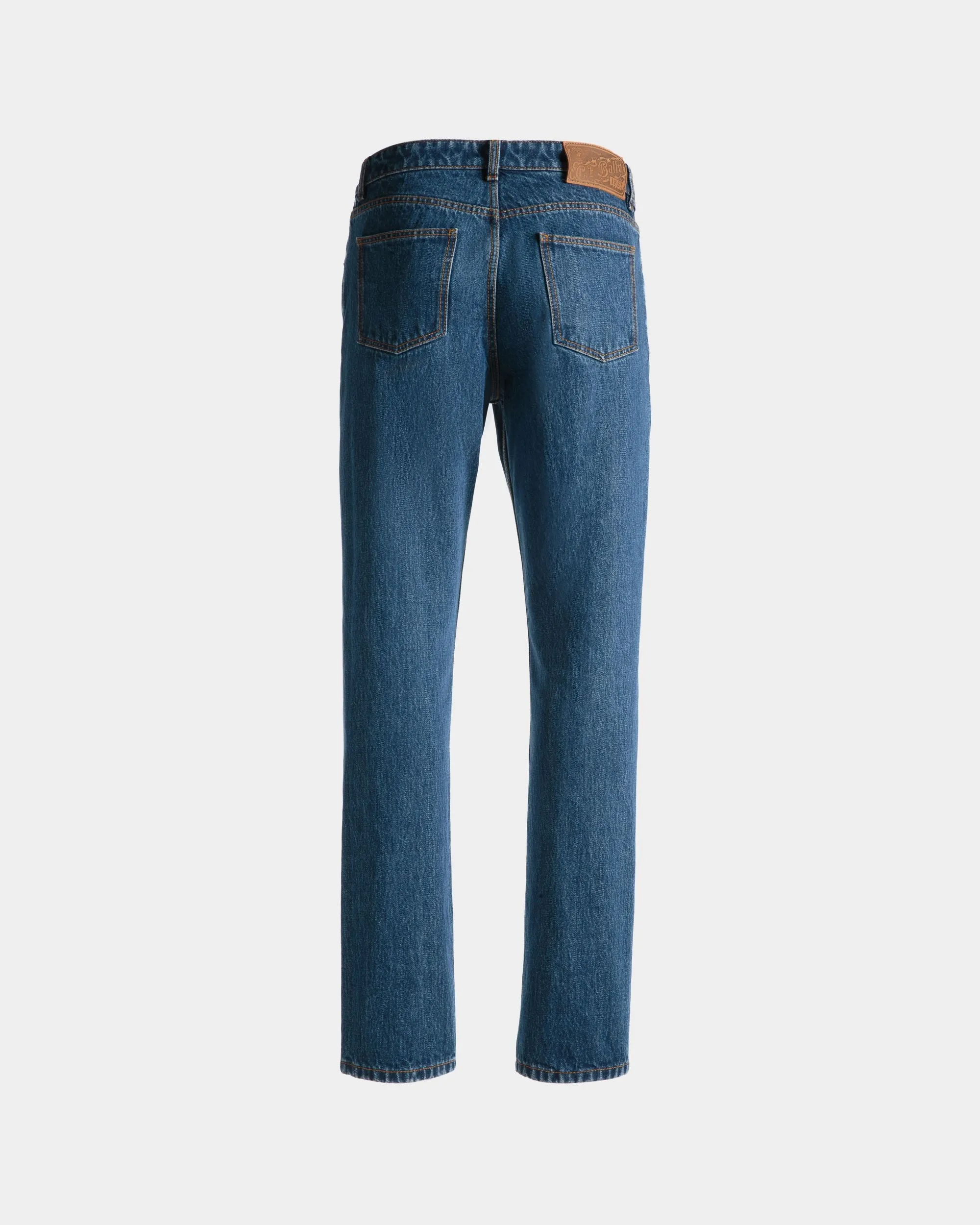 Denim Pants In Blue Cotton 