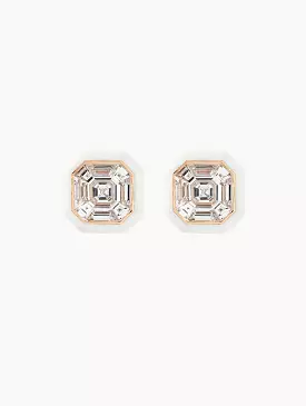 Diamond Puzzle Stud Earrings