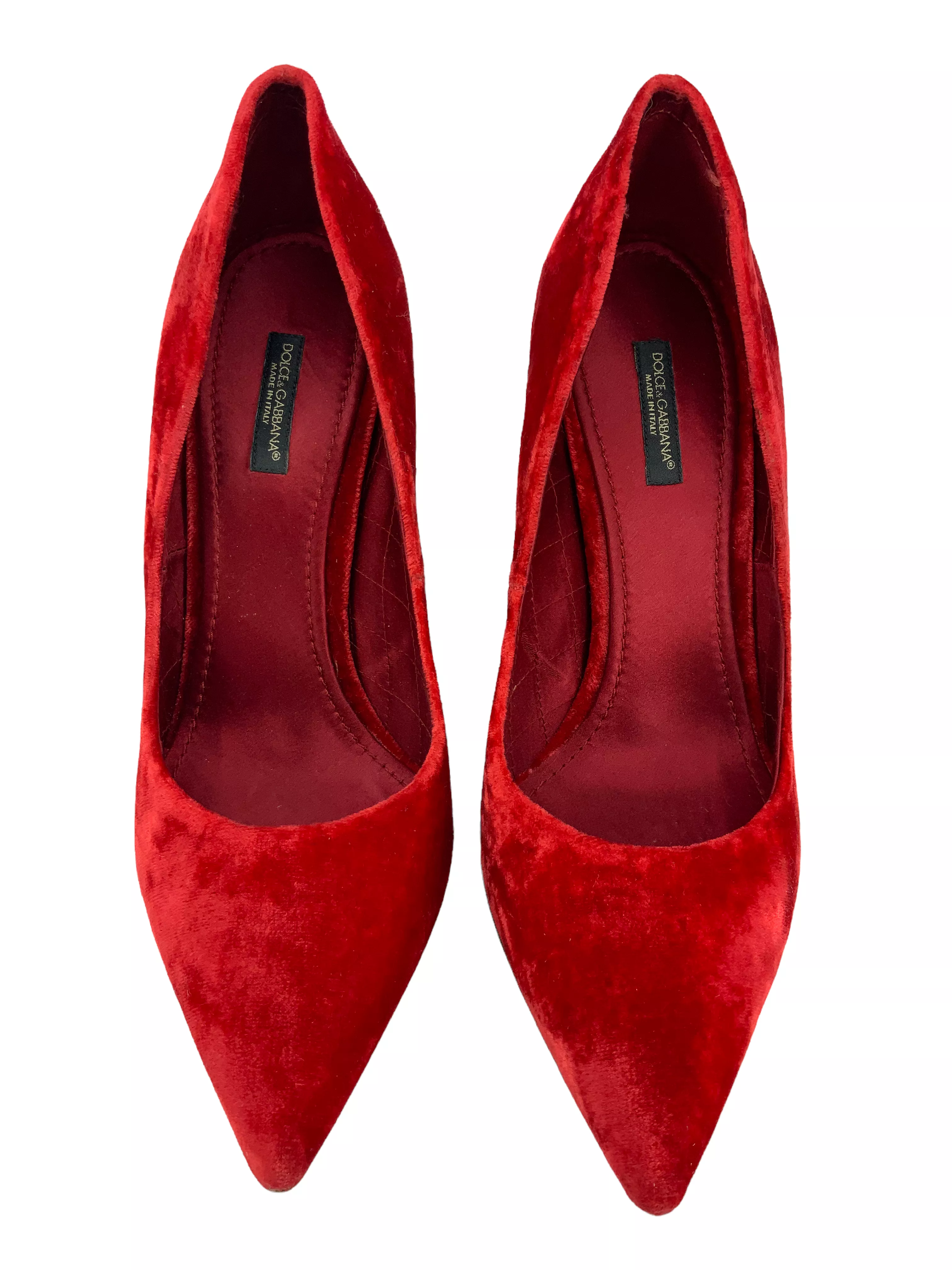 Dolce & Gabbana Velvet Pointed Toe Pumps Size 8.5