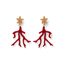 EARRINGS 2731 Red color