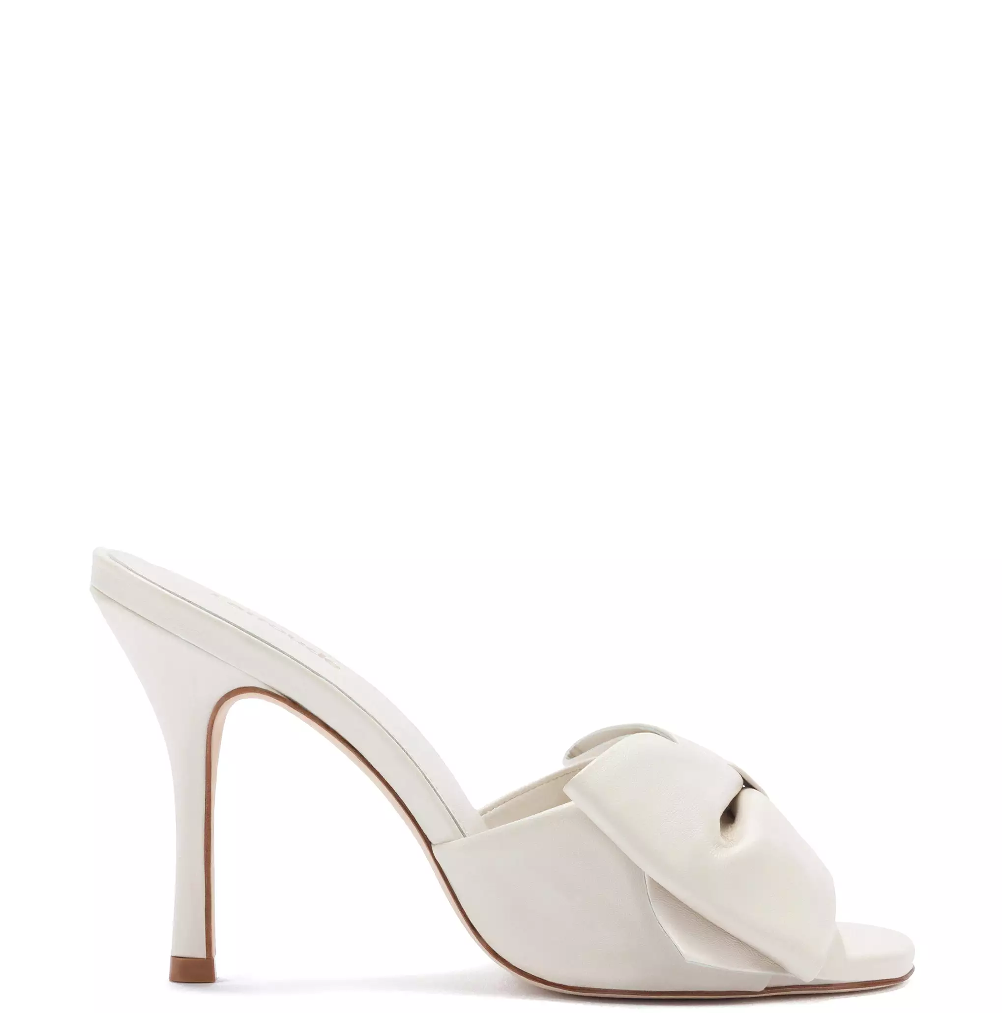 Elle Mule In Ivory Leather