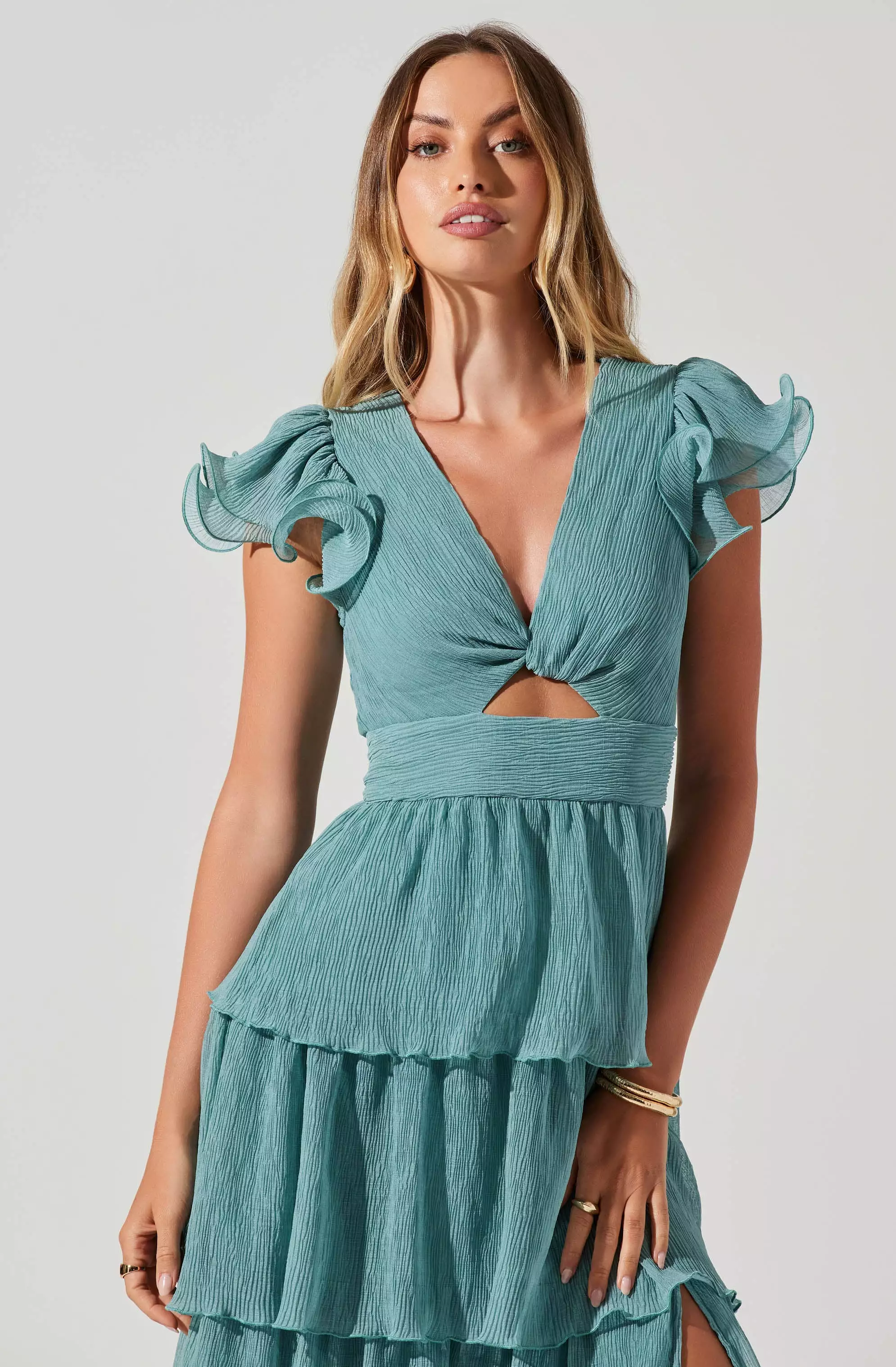 Emporia Tiered Tulle Midi Dress