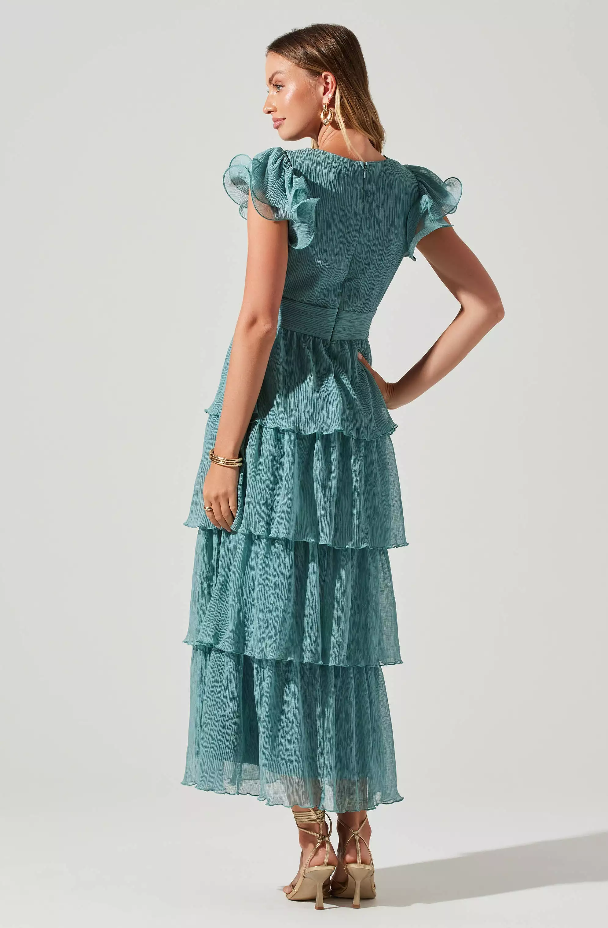 Emporia Tiered Tulle Midi Dress