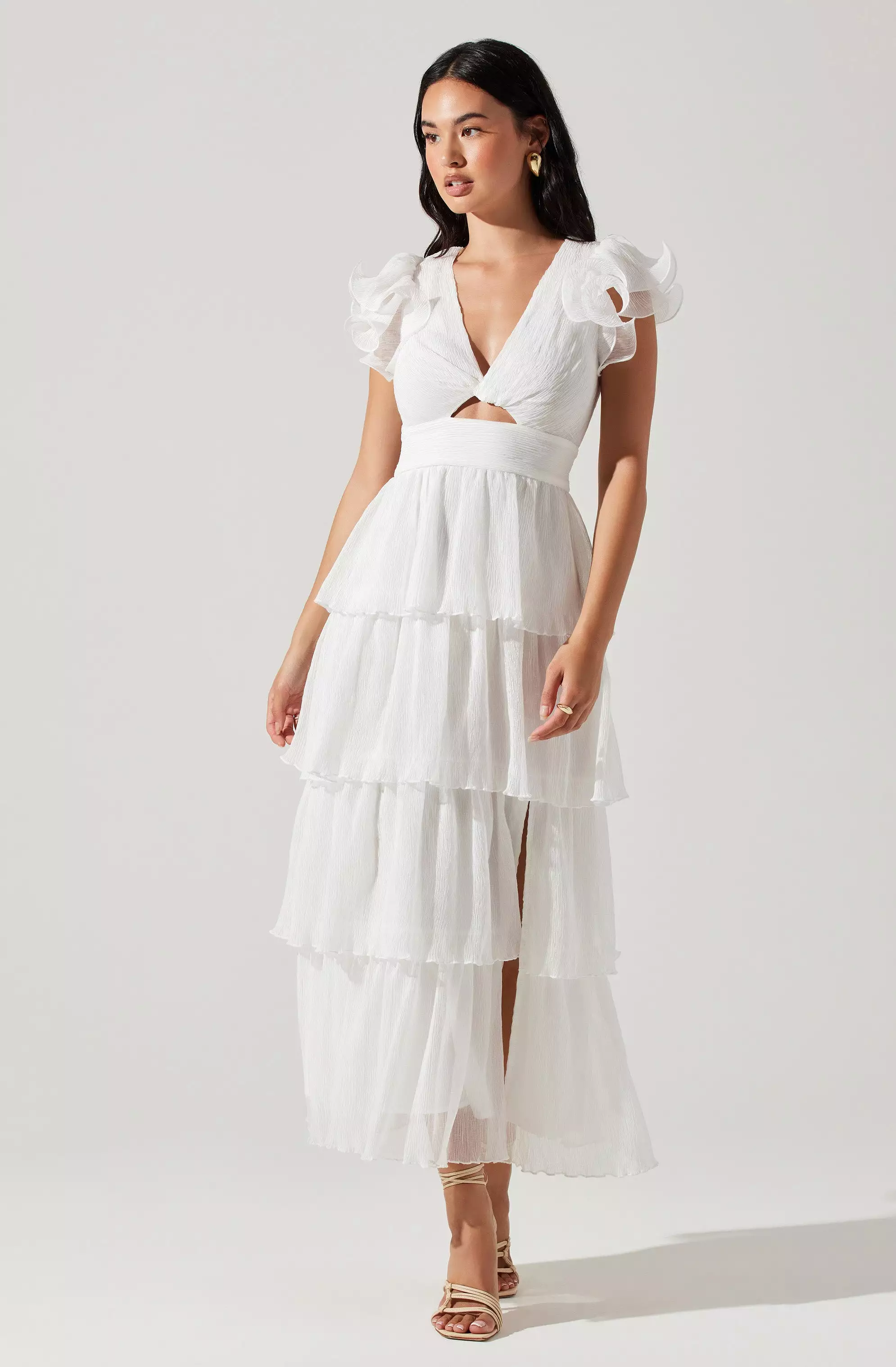 Emporia Tiered Tulle Midi Dress