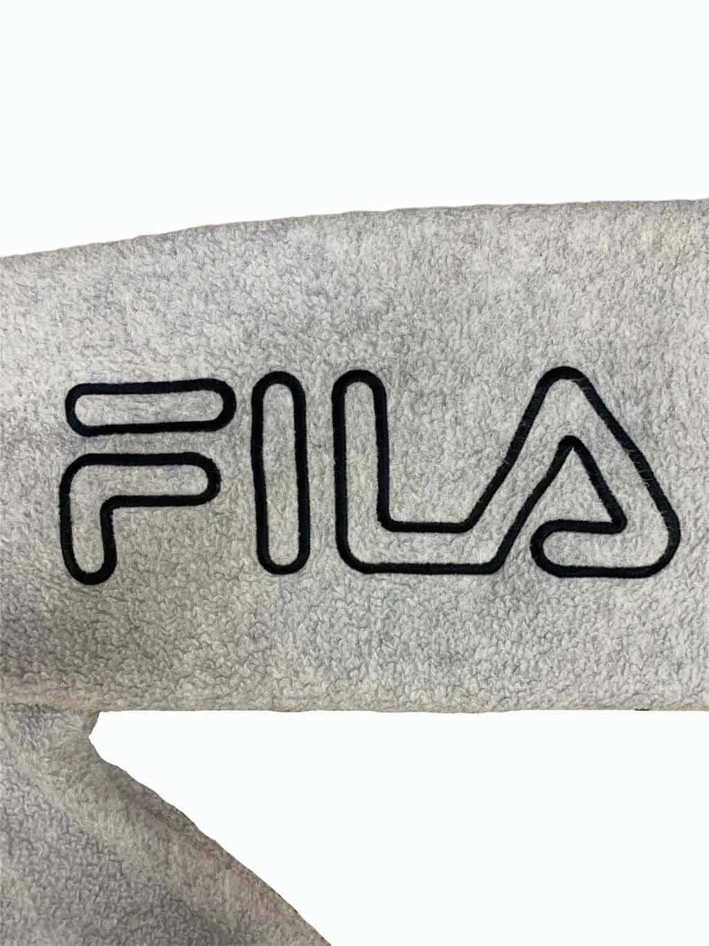 Fila quarter-zip fleece jumper in grey black and yellow – Age 13