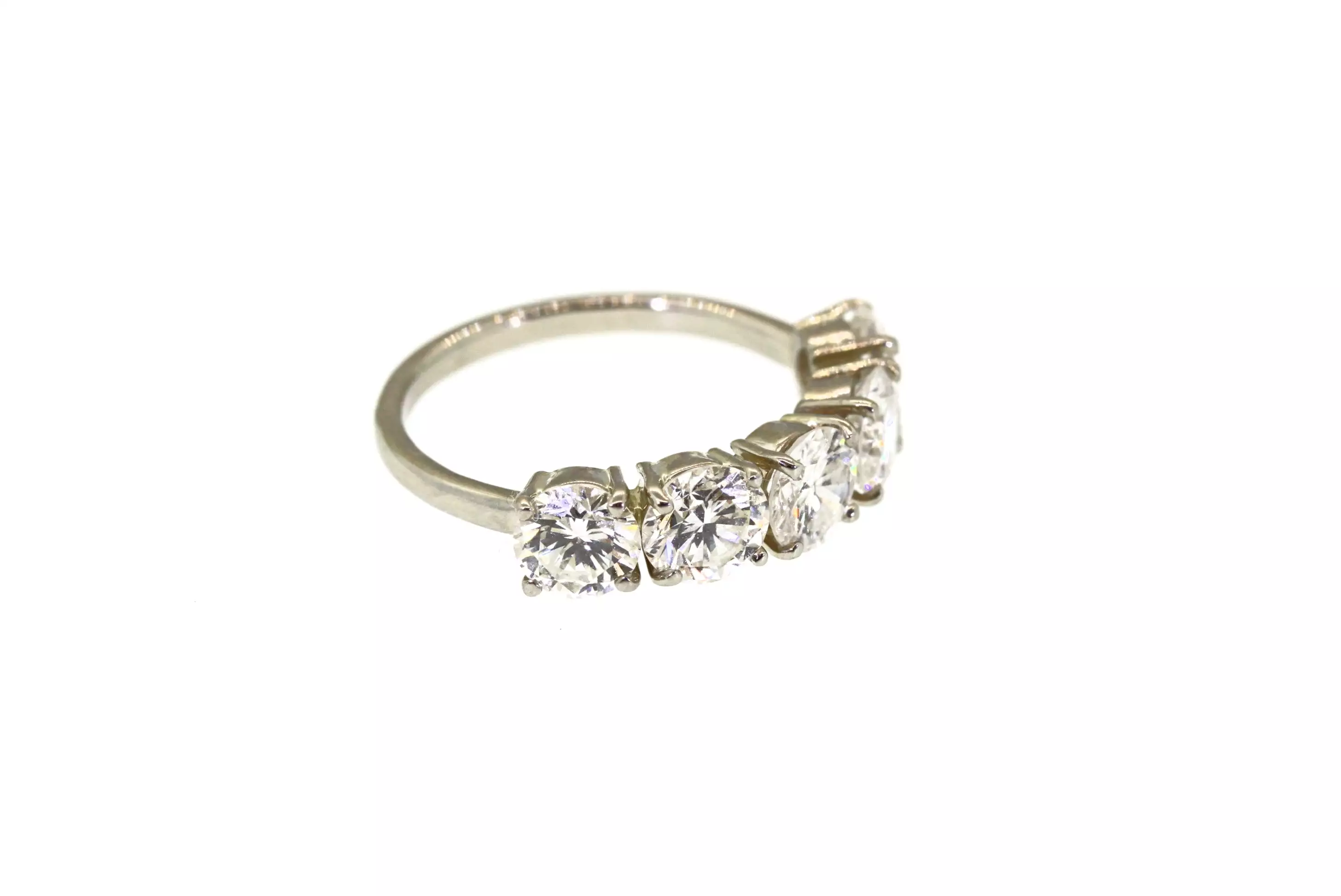 Five Diamonds Halo Band Ring