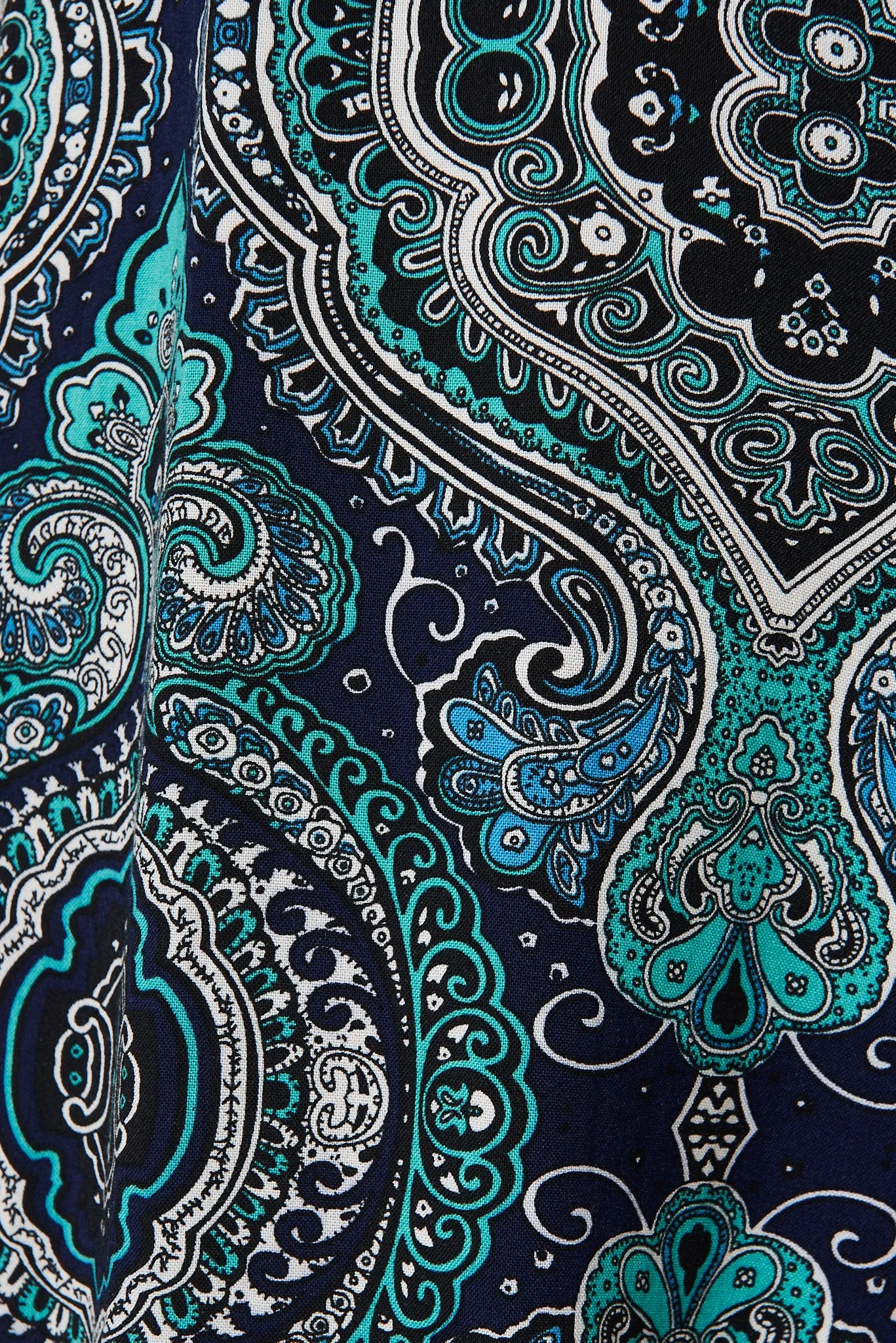 Gabby Lounge Pants In Teal Paisley Print