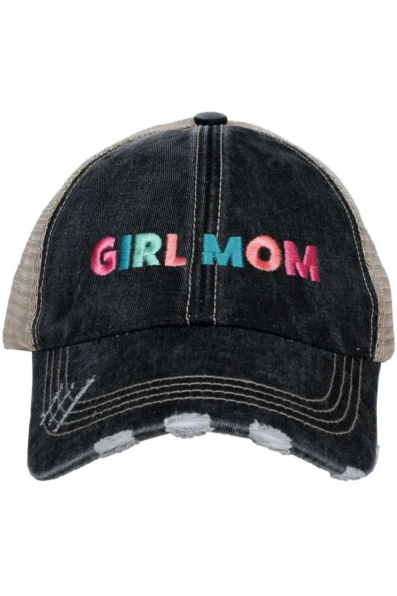 Girl Mom Women's Trucker Hats - Multicolored