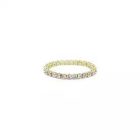 Gold CZ Stretch Ring