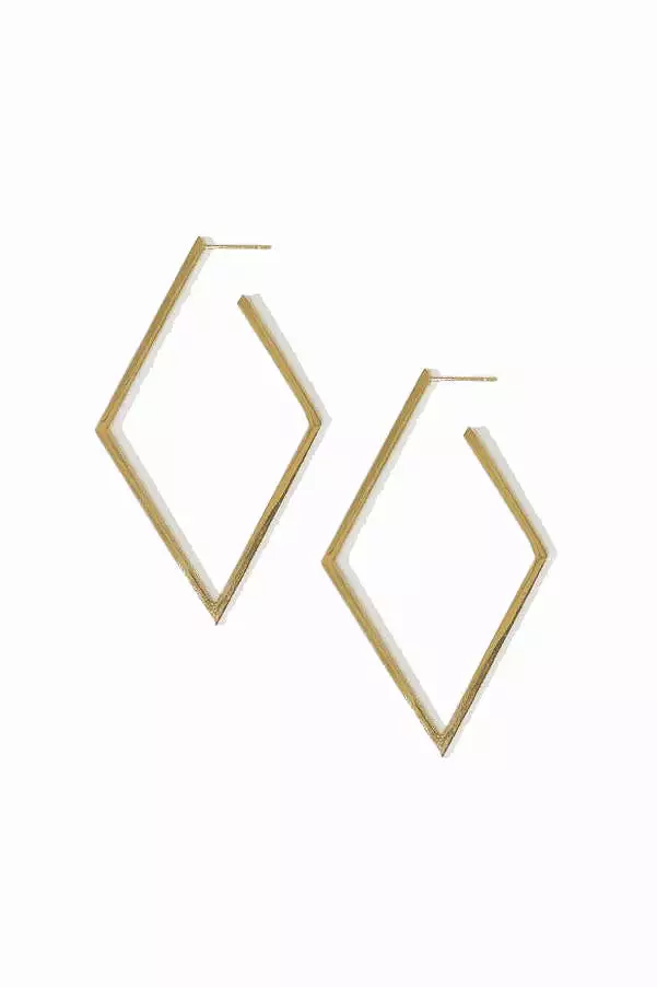 Gold Diamond Hoop Earrings