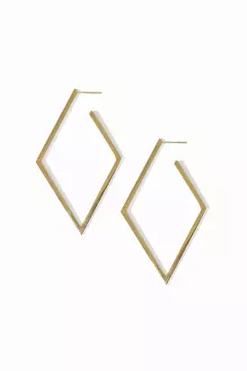 Gold Diamond Hoop Earrings