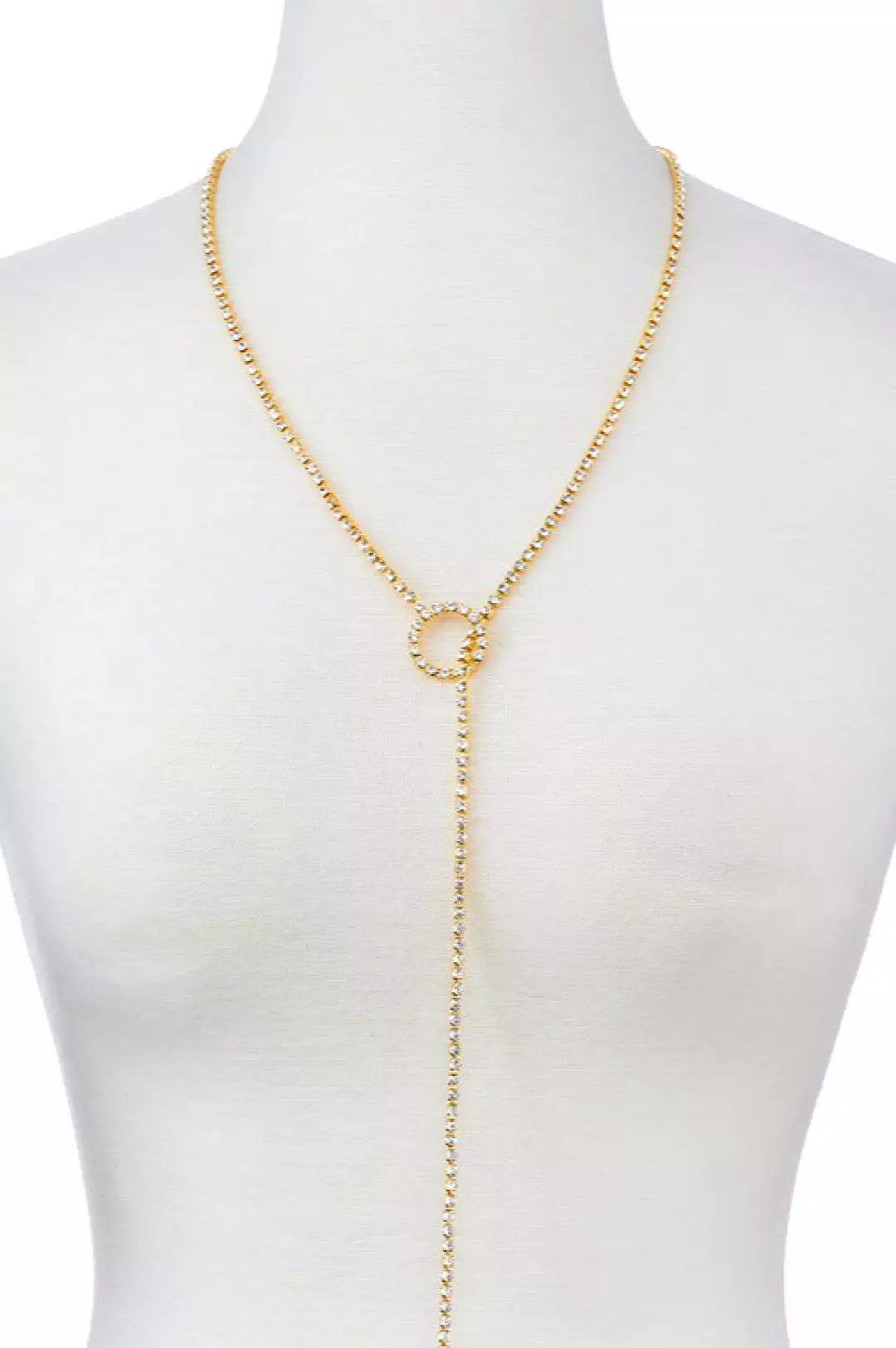 Gold or Silver Rhinestone Toggle Necklace