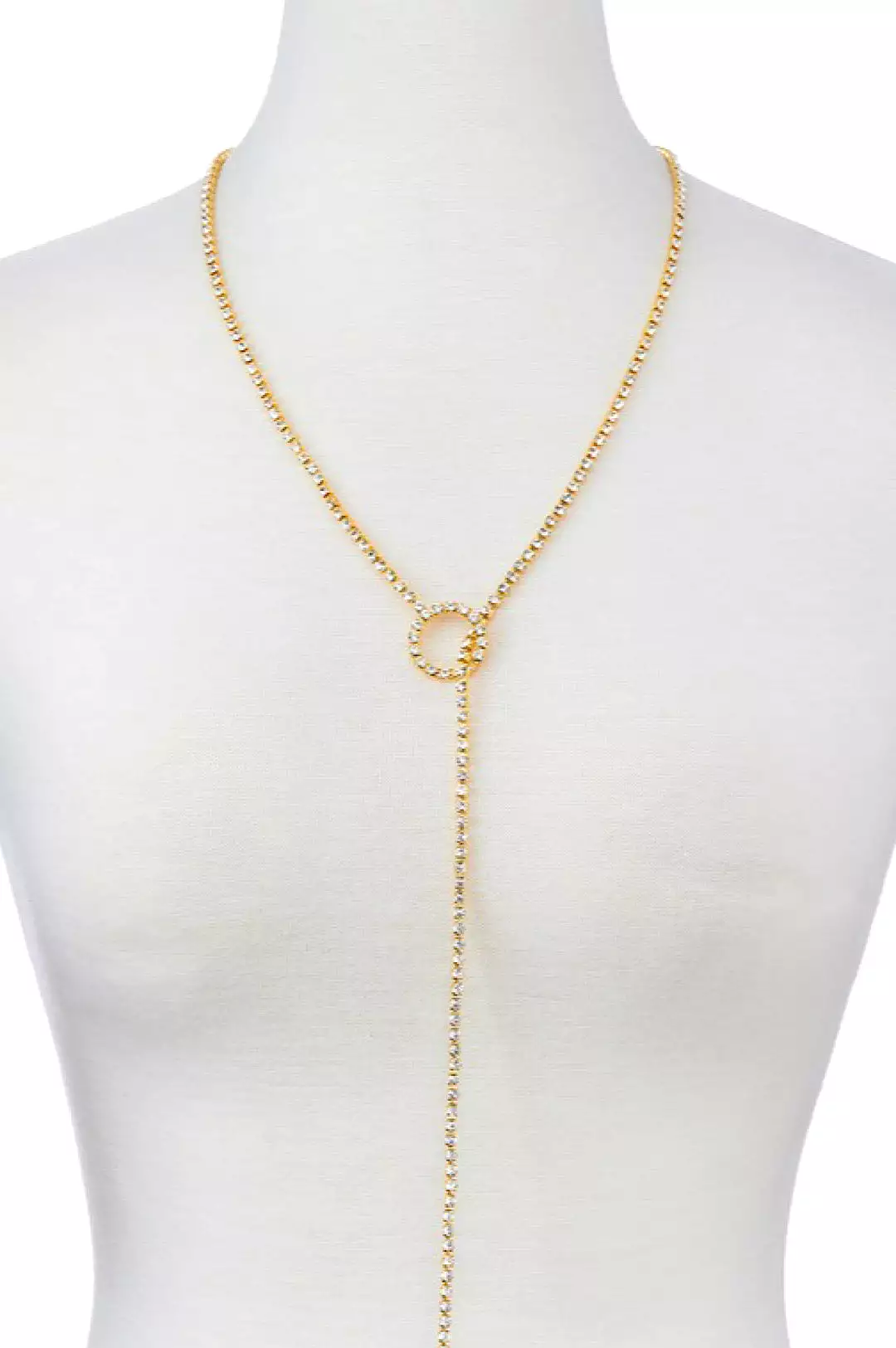 Gold or Silver Rhinestone Toggle Necklace