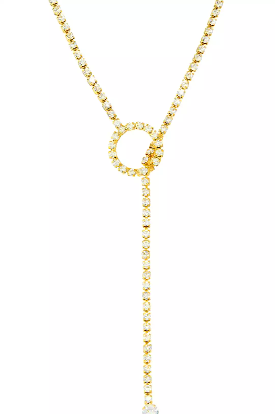 Gold or Silver Rhinestone Toggle Necklace