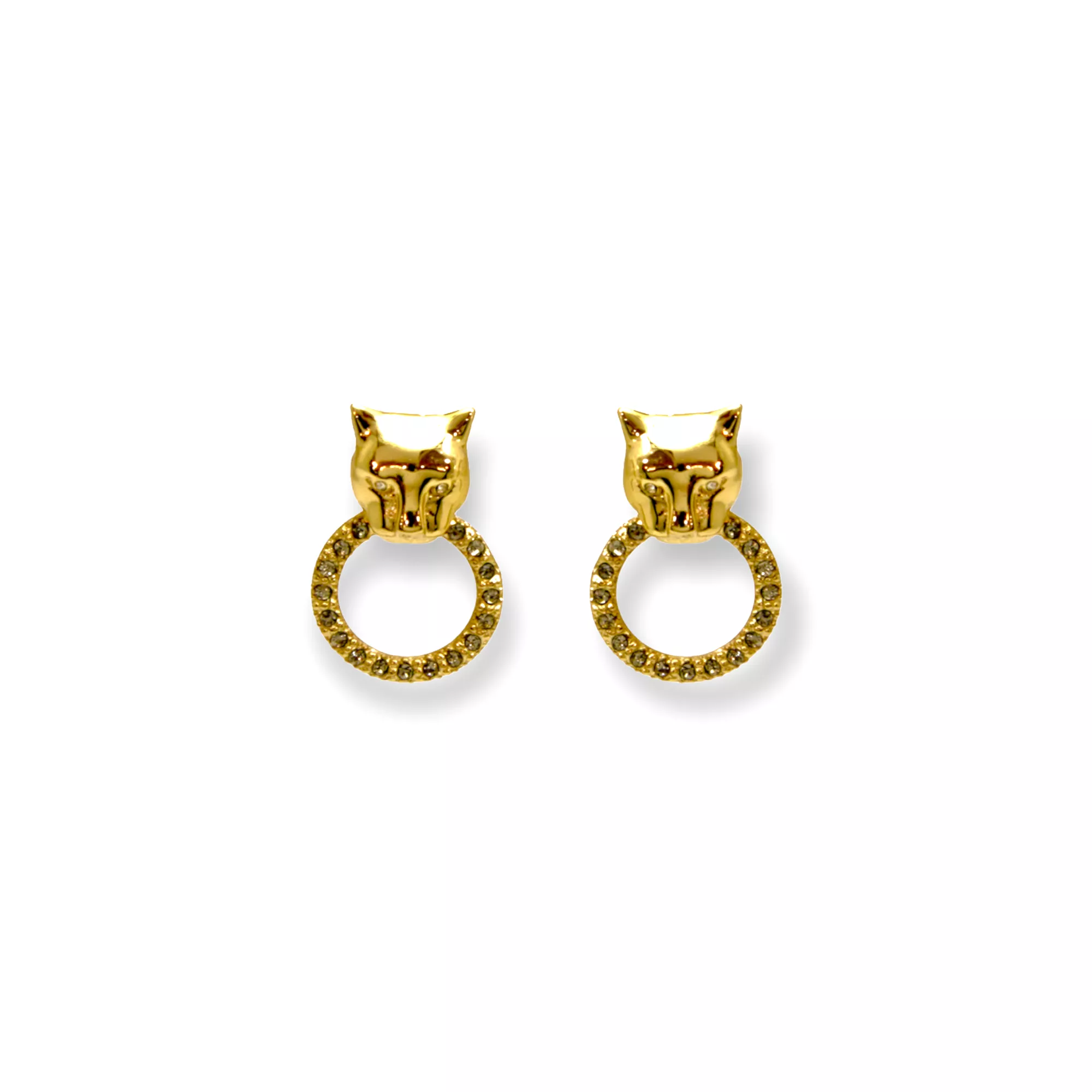 GOLD PANTHER EARRINGS MICRO