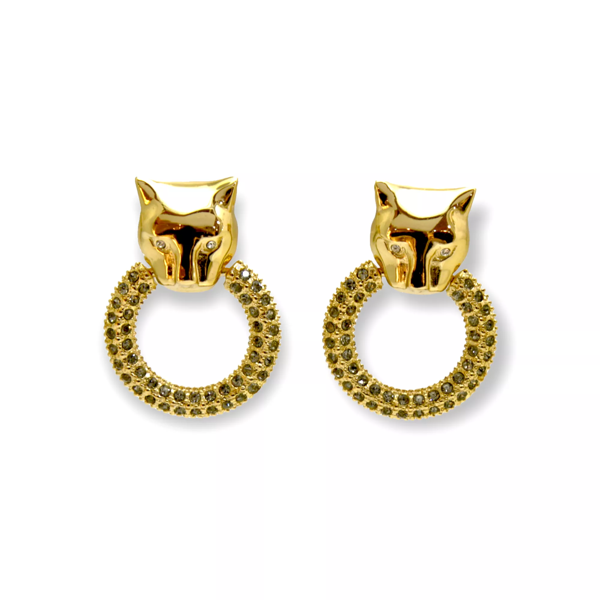 GOLD PANTHER EARRINGS