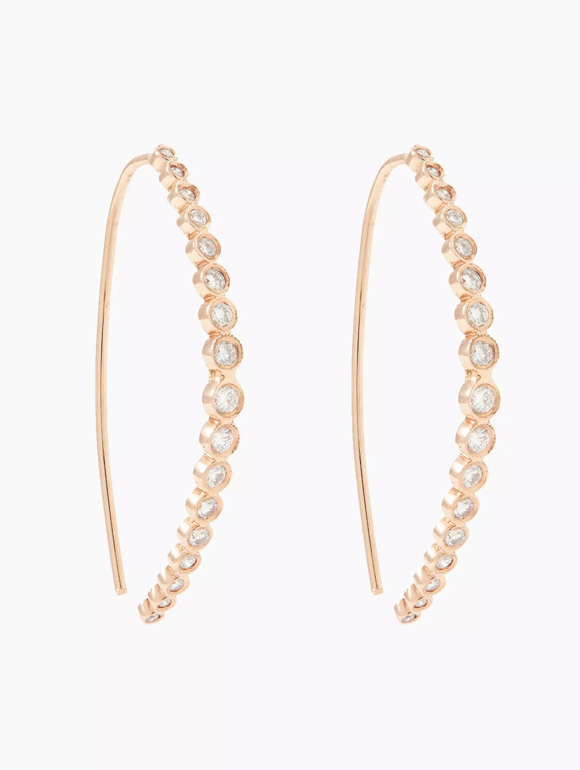 Graduated Diamond Threader Earrings